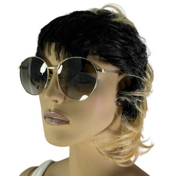 GUCCI Tortoise & Gold Metal GG0206SK 003 58 17-150 Women's Round Sunglasses - Picture 12 of 13